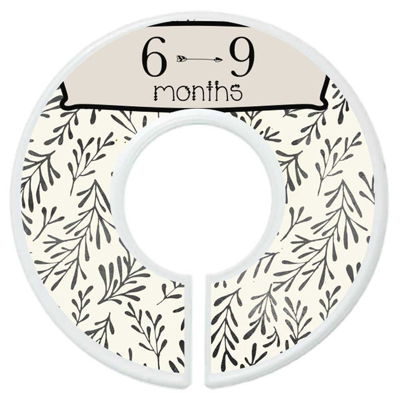 Mumsy Goose Nursery Closet Dividers Closet Organizers Baby Clothes Dividers Monochrome Boho - Image 4